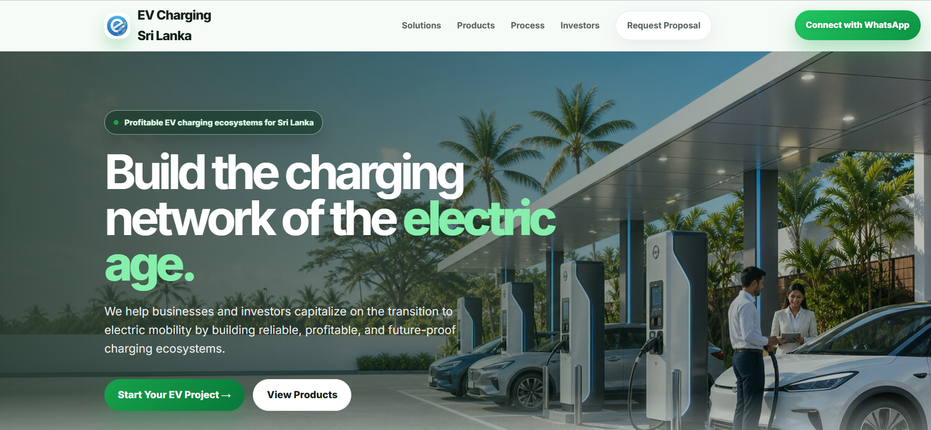 EV Charging Sri Lanka website preview